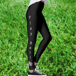 Spela Boll Baseboll Sportig Svart Leggings