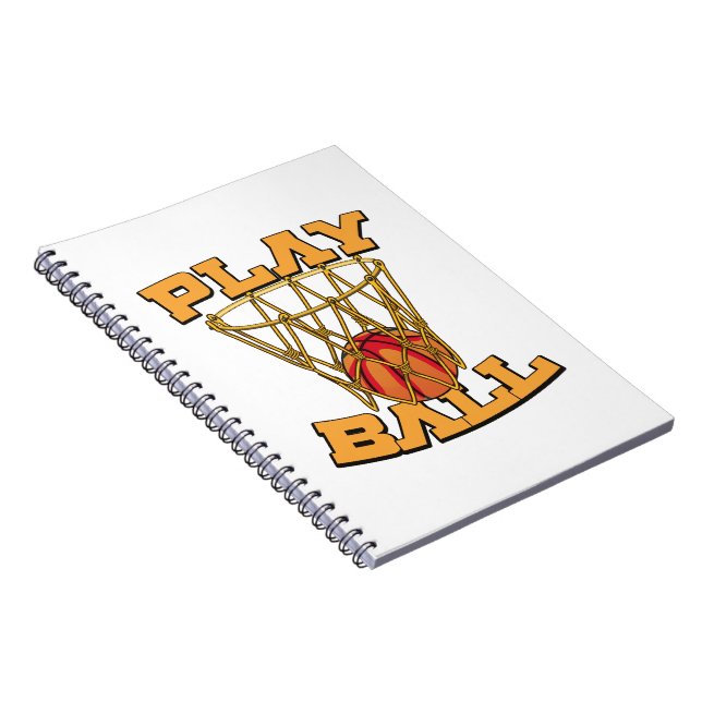 Spela boll basket. anteckningsbok (Högra Sidan)