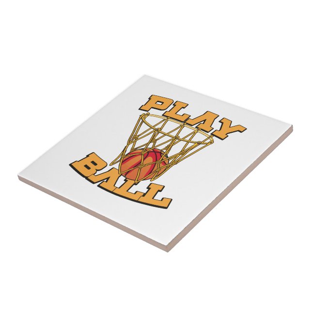 Spela boll basket. kakelplatta (Sidan)