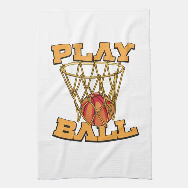 Spela boll basket. kökshandduk (Vertikal)