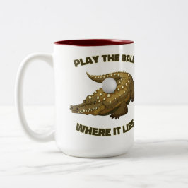 Spela Boll där det Ljuger - två ton Golf Mugg
