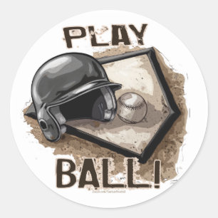 Spela Boll! Fäst Runt Klistermärke