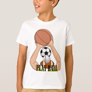 Spela Boll Games sport Tecknad Art T Shirt