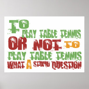Spela Bord tennis Poster