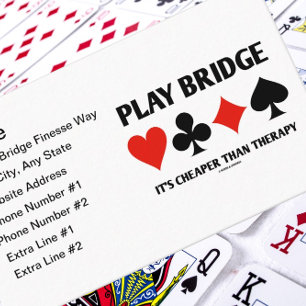 Spela Bridge Det är billigare än Kostym med 4-kort Visitkort