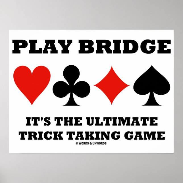 Spela Bridge Det är den ultimata tricksspelet Poster (Framsidan)