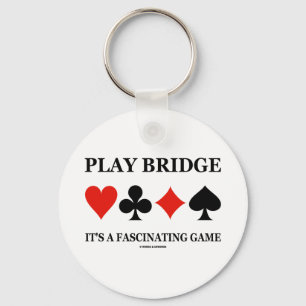 Spela Bridge Det är ett fascinerande spel (Card Ko Nyckelring