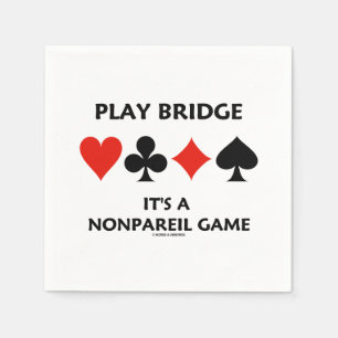 Spela Bridge Det är ett icke-parsljudspel med fyra Pappersservett