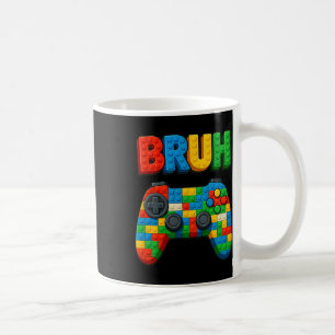 Spela Byggblock Bruh Säger Rolig Gamer Pojkar Kaffemugg