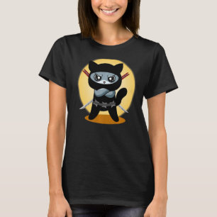 Spela Cat Ninja med Ninjato Katana ond-spel c T Shirt
