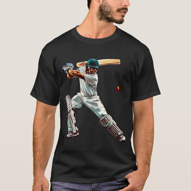 Spela Cricket Digital Art T Shirt (Framsida)