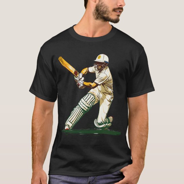 Spela Cricket Digital Art T Shirt (Framsida)