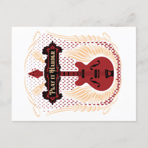 Spela det hårdare Gitarre Vykort