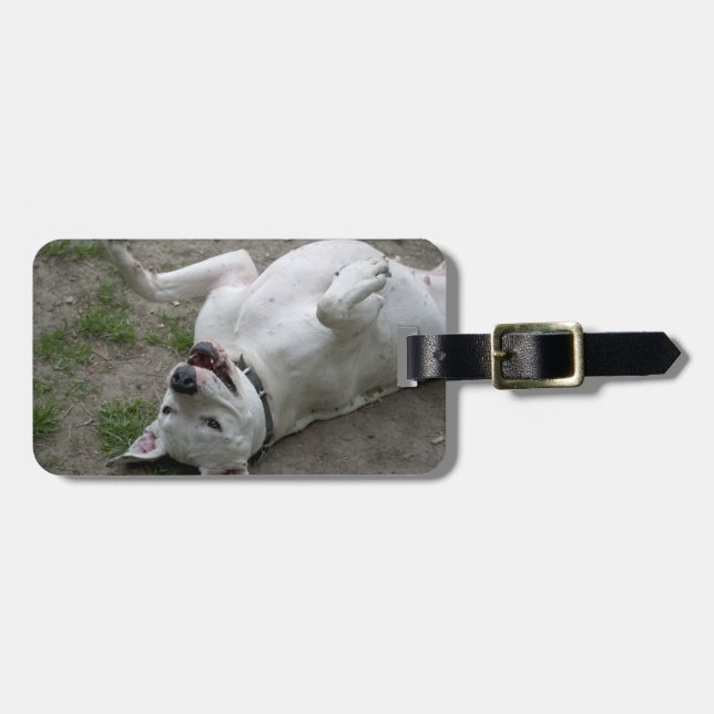 Spela Dogo Argentino Bagagebricka (Horisontell Framsida)