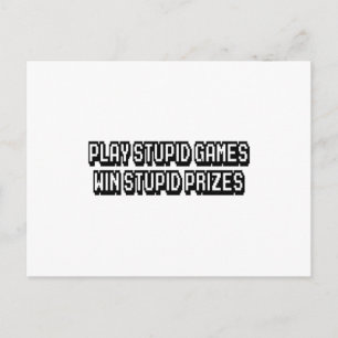 Spela dumma spel Vinn dumma priser Vykort