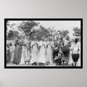 Spela Flute och Drums i Sahara 1898 Poster