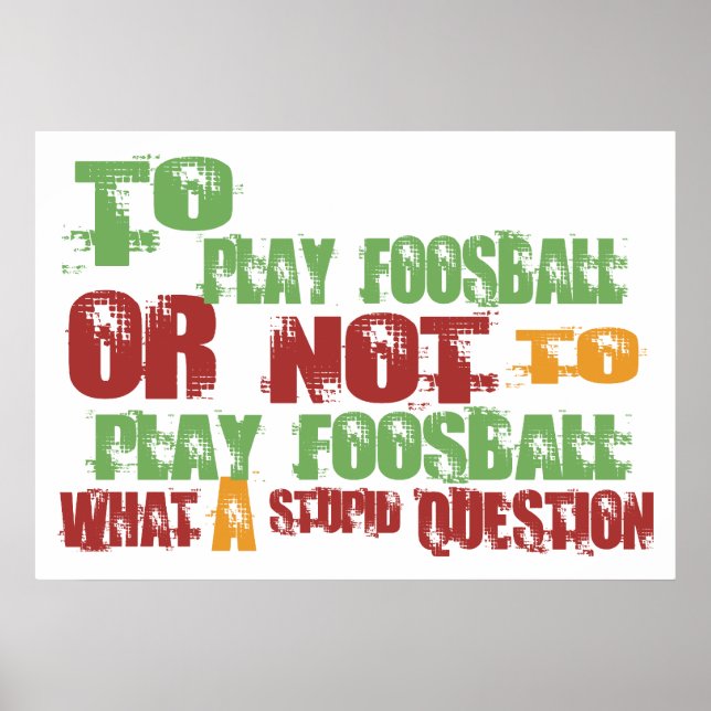 Spela foosball poster (Framsidan)