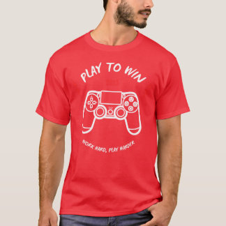 Spela för att vinna design för spelälskande vintag t shirt