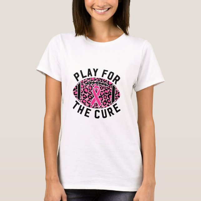 Spela för en ren medvetenhet om bröstcancer i fotb t shirt (Framsida)