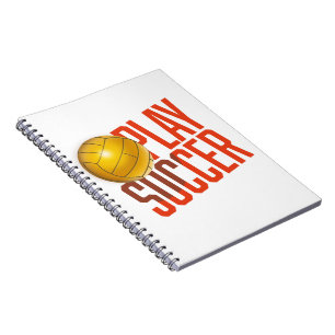 Spela fotboll anteckningsbok
