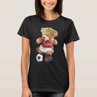 Spela fotboll för nalle t shirt