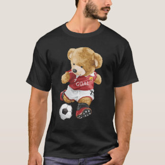 Spela fotboll för nalle t shirt