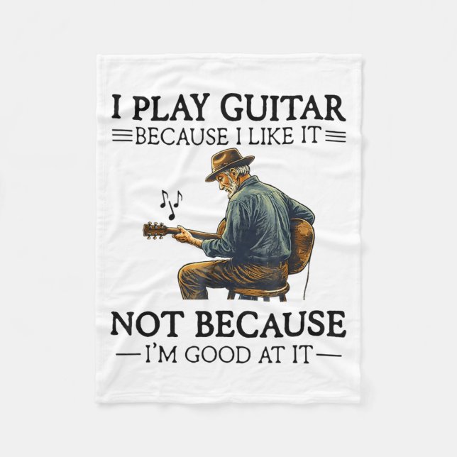 Spela Gitarr För Att Jag Gillar Det Inte För Att V Fleecefilt (Framsidan)