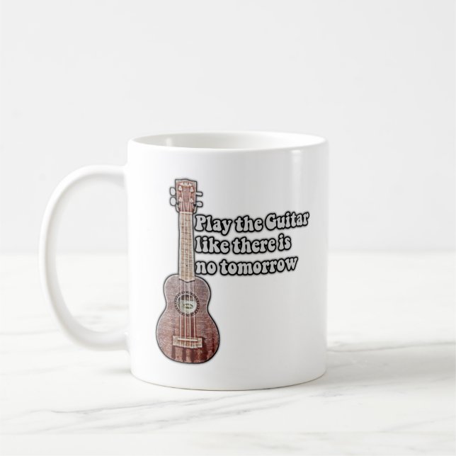 Spela gitarren som om det inte finns någon morgond kaffemugg (Vänster)