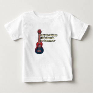 Spela gitarren som om det inte finns någon morgond t shirt