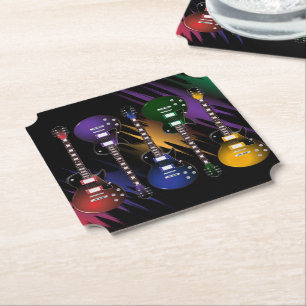 Spela gitarrer underlägg papper