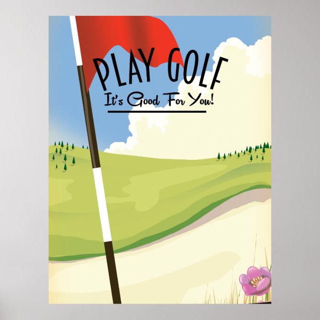 Spela golf! Det är bra för dig! Poster (Framsidan)