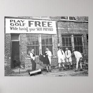 Spela Golf Free Vintage Golf Humor Poster