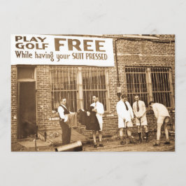 Spela golf gratis (medan du får din kostym pressad inbjudningar