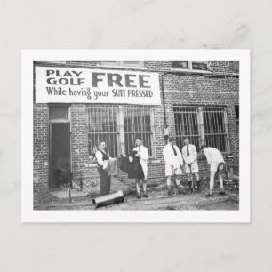 Spela golf gratis (medan Kostym trycks ned) Vykort