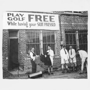 Spela golf gratis (medan Kostymen är pressad) Fleecefilt