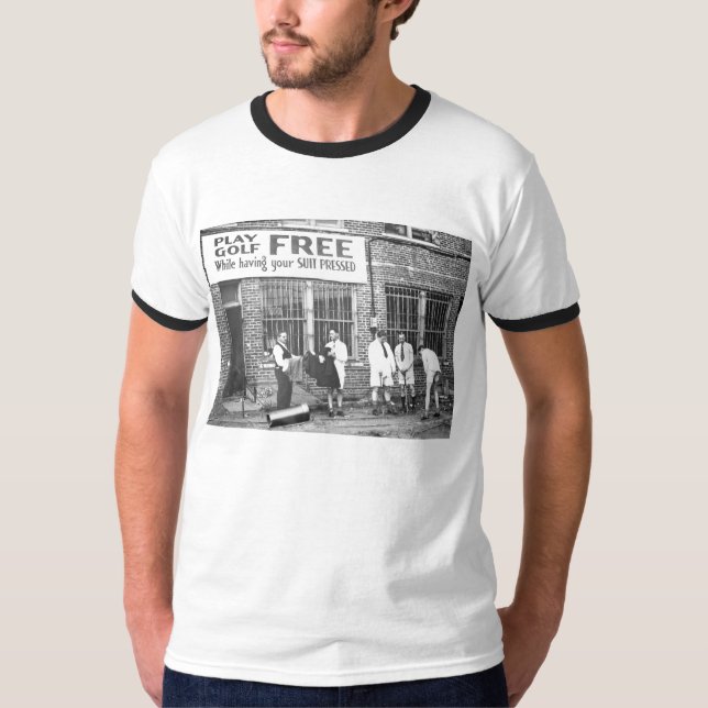 Spela golf gratis (medan Kostymen är pressad) Tee (Framsida)