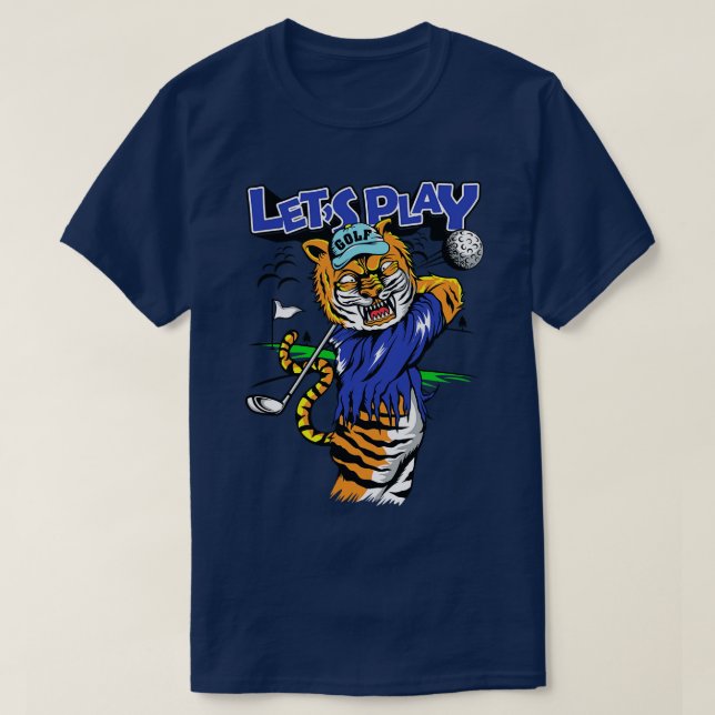 Spela golf som Tiger T Shirt (Design framsida)