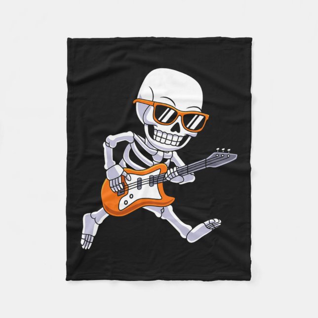 Spela Guitar Sten &amp; Roll Boys Kids Fleecefilt (Framsidan)