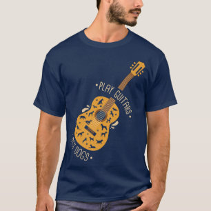 Spela Guitars Pet Hundar I Hund och Music Älskare T Shirt