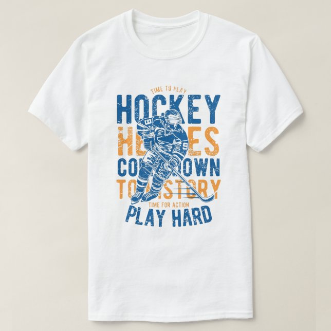 Spela hårt - ishockey t shirt (Design framsida)
