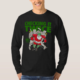 Spela hårt tomteklockor och kontrollera det två gå t shirt