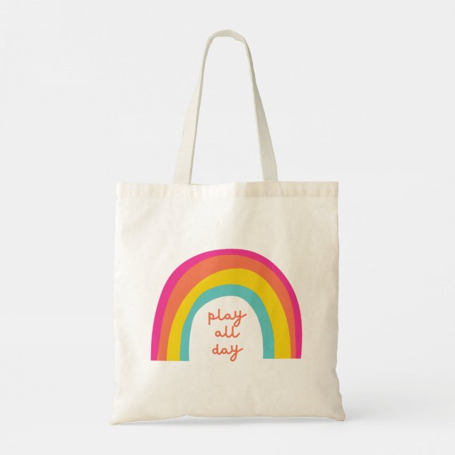 spela hela dagskurvan Tote & Shopping bag Tygkasse (Baksida)