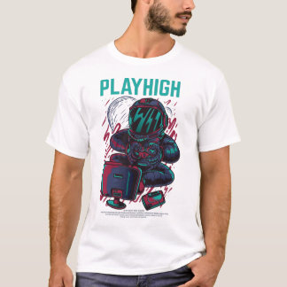 Spela High Astronaut Gamer Present T-Shirt Unisex