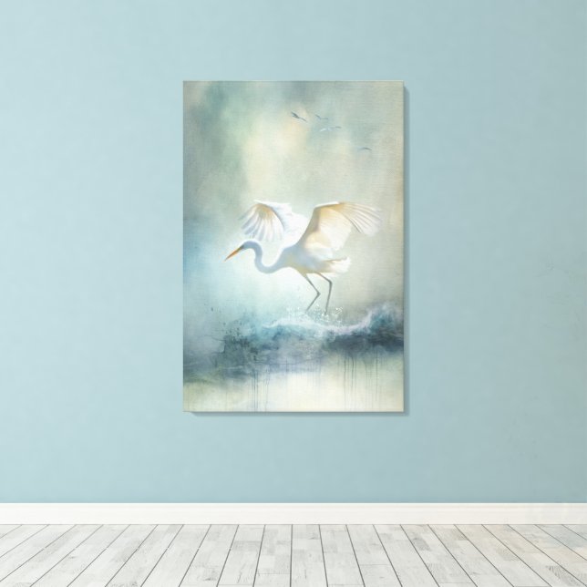 Spela i blåsorna canvastryck (Insitu (trägolv))