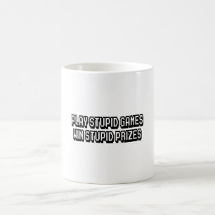 Spela idiotiska spel Vinns dumma priser Kaffemugg