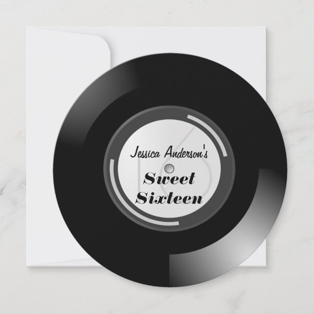 Spela in album, Sweet sixteen Inbjudningar (Framsida)
