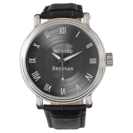 Spela in Novelty för albumPersonlig, romerska siff Armbandsur