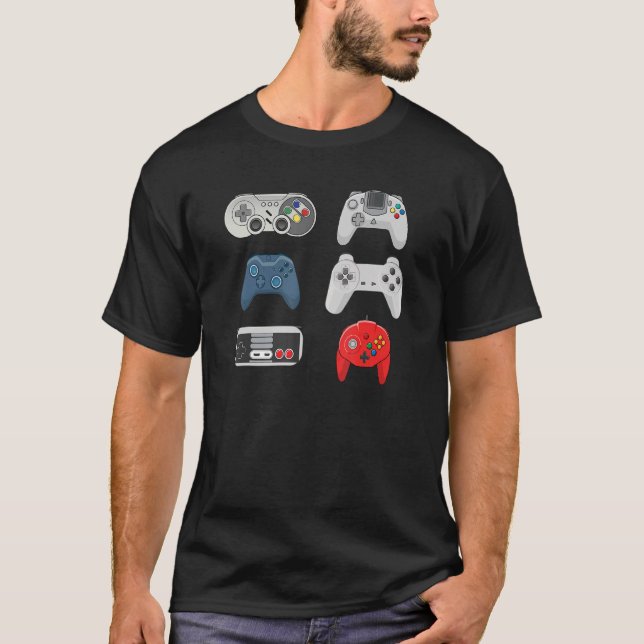 Spela in spel i Retro-videospelsstyrenheter T Shirt (Framsida)