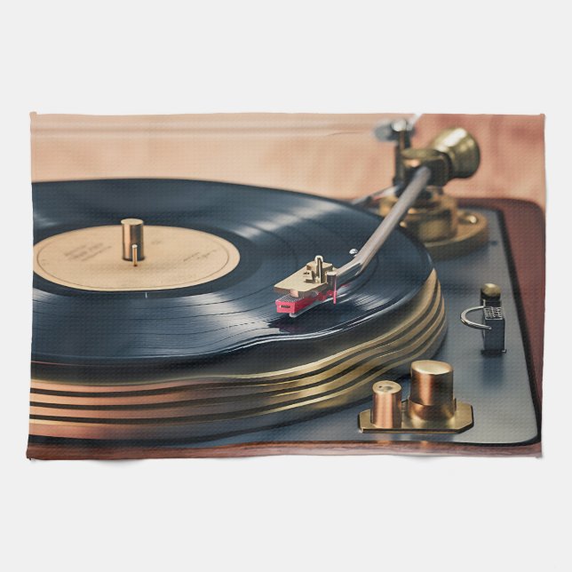 Spela in spelare i åtgärd kökshandduk (Horisontell)