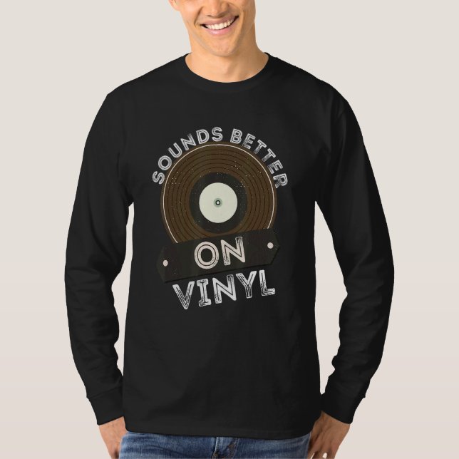 Spela in spelarens Ljud bättre på Vinyl Dj Music T T Shirt (Framsida)